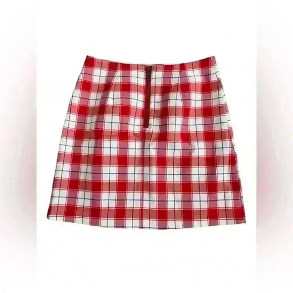NWT‎ Urban Outfitters Red White Plaid Mini Skirt Size Small - Picture 6 of 8